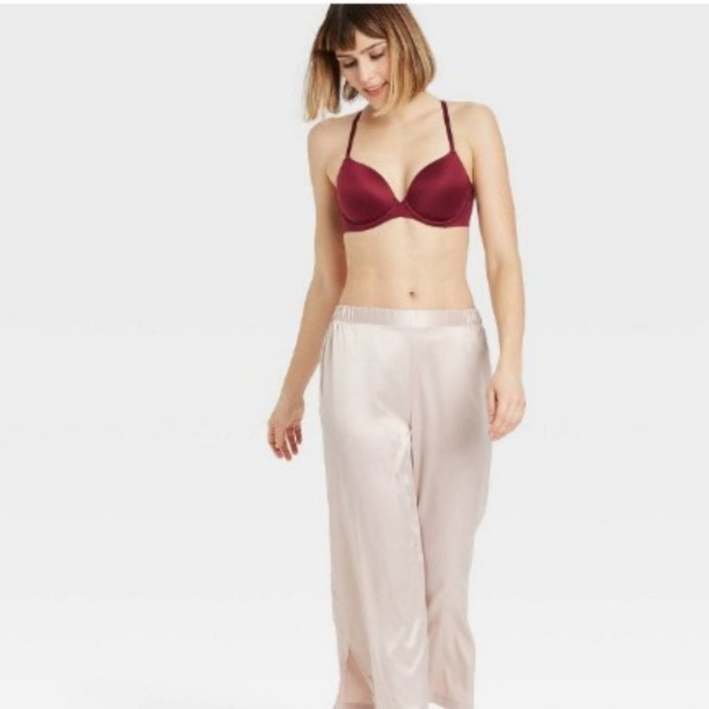 Auden The Icon Crimson Berry Full Coverage Lightly Lined T-Shirt Bra Size 32B - Picture 4 of 10